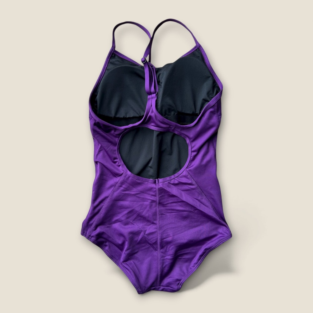 Baleaf Womens Swimsuit 34 Small Adjustable Strap One Piece Swimsuit Grape Royale - Picture 5 of 11